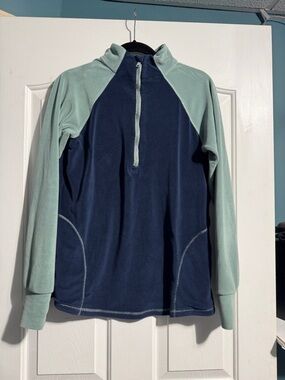 Latched Mama Fleece Pullover Size Medium Nursing Friendly Quarter Zip Cozy